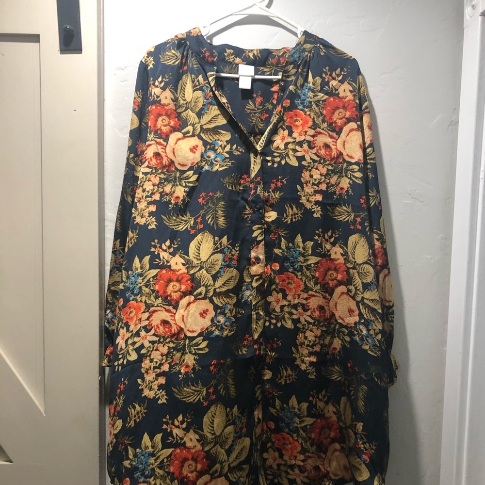 H & m size 14 floral tunic